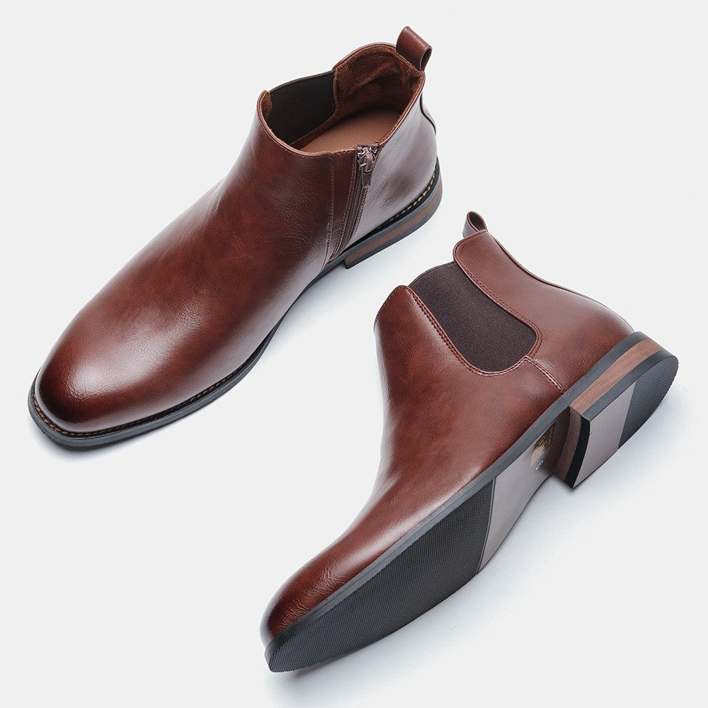 Klassieke Chelsea boots voor heren met houten hak