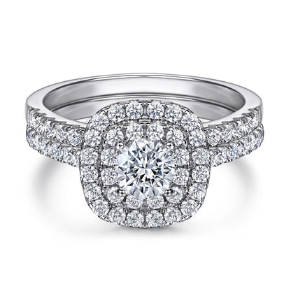 Stapelbare ring van sterling zilver met zirkonia