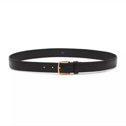 Women's Classic Cowhide Leather Belt with Pin Buckle