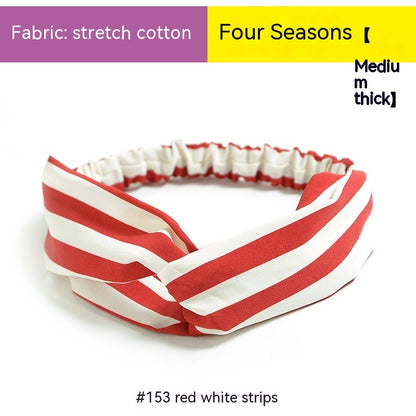 Elastische gekruiste chiffon hoofdband in Boheemse stijl