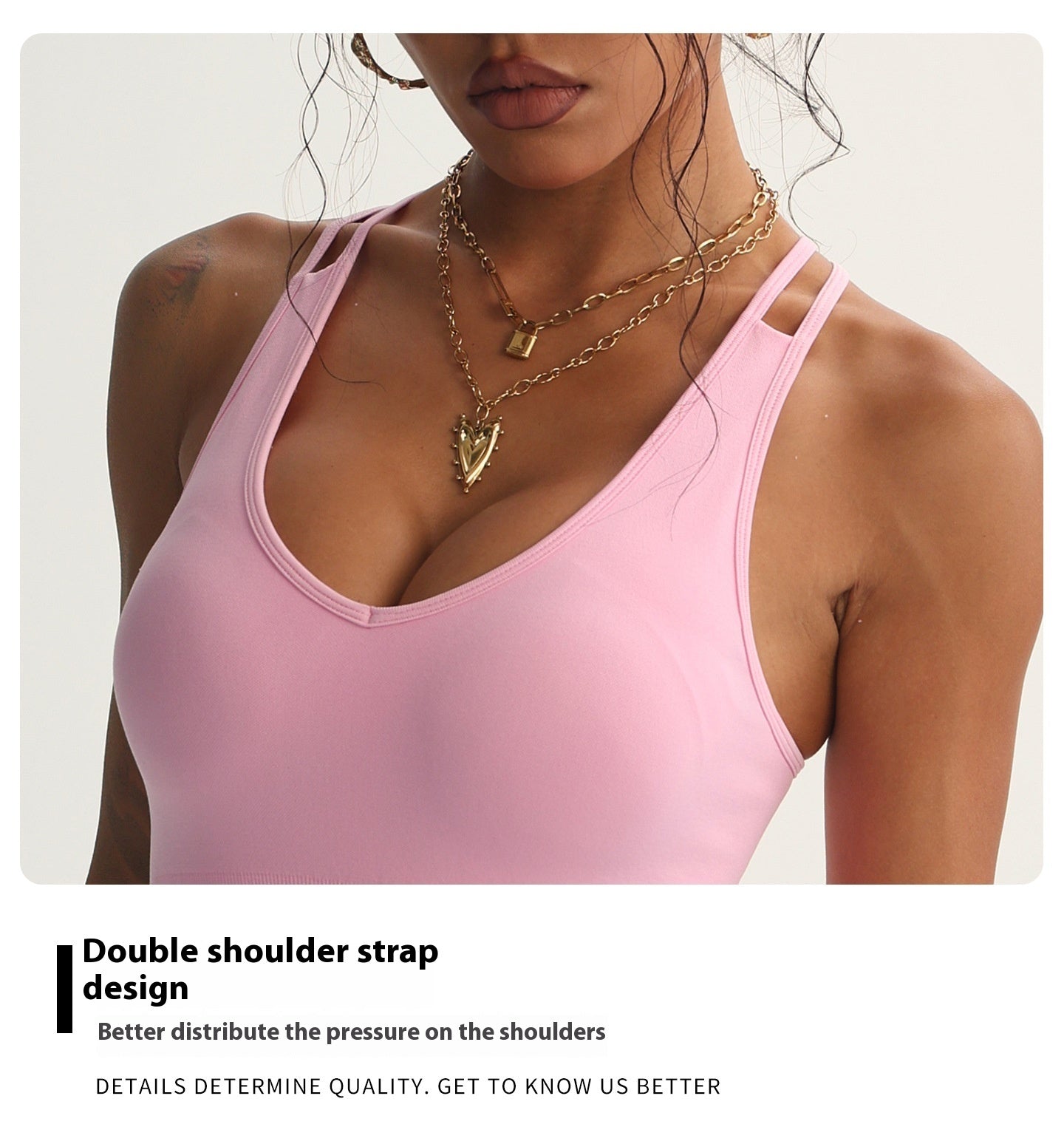 Peach Heart Cross Beauty Rug Yoga BH Sport