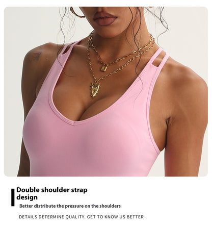 Peach Heart Cross Beauty Rug Yoga BH Sport