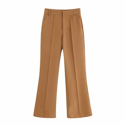 Dames Slim High-waist Flared Pantalon