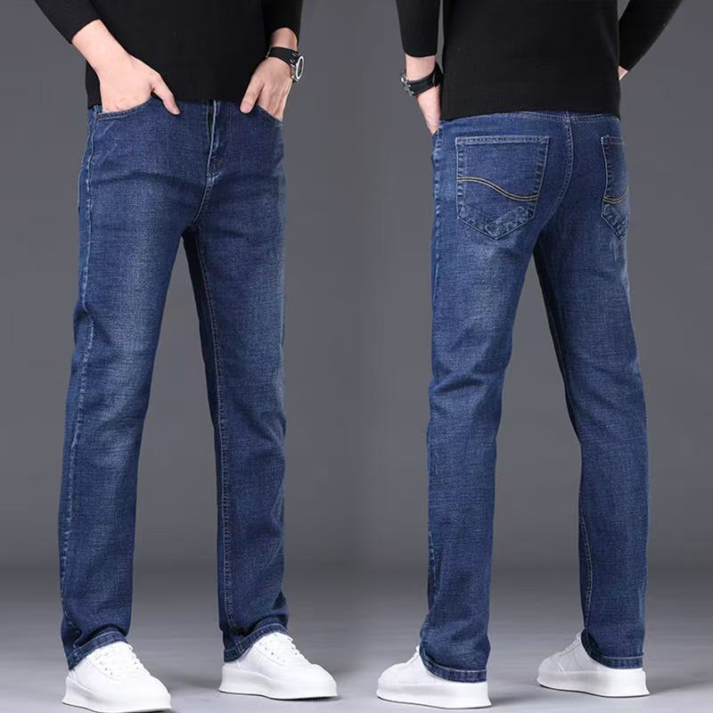 Men?s mid-rise stretch denim trousers