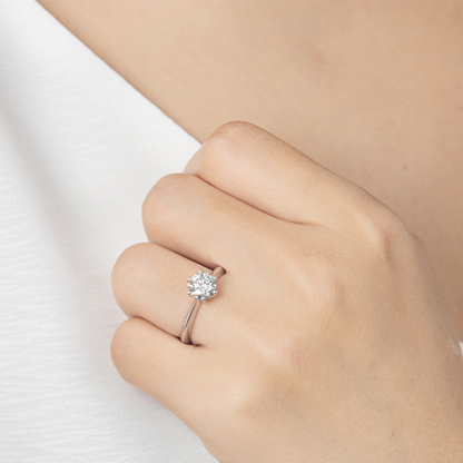 Classic Six-Claw Moissanite Ring