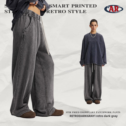 Retro Wide-Leg Men's Casual Pants