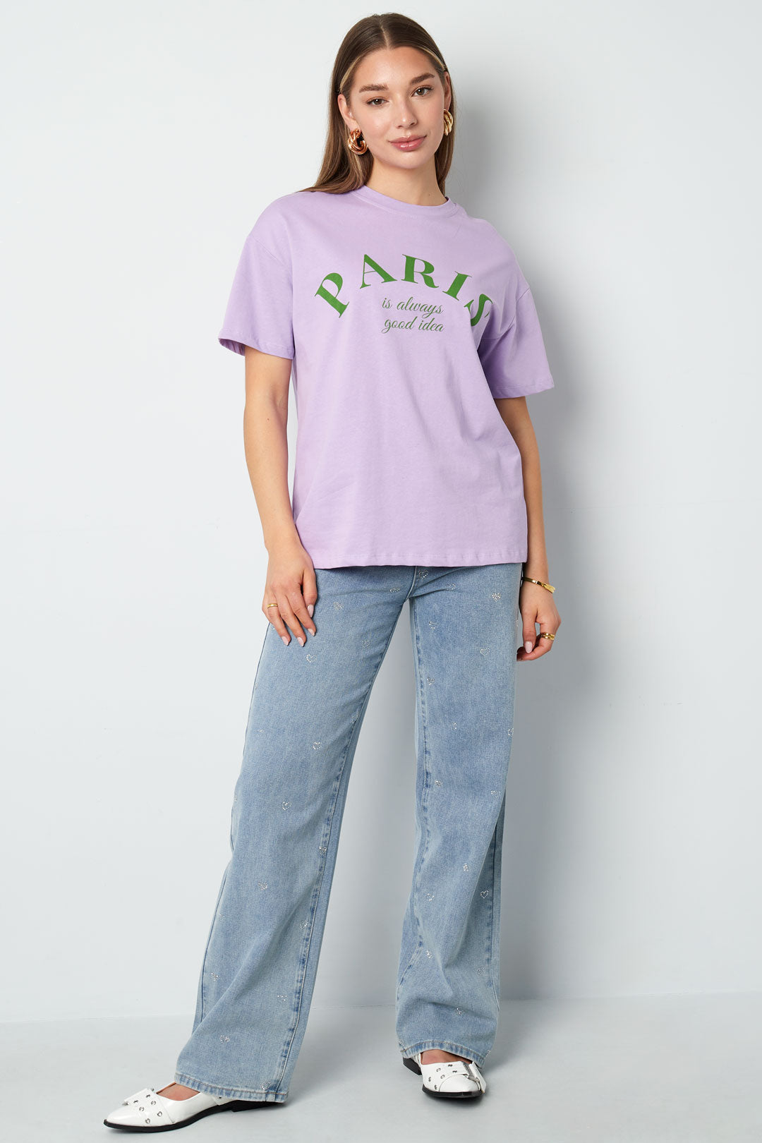 Denim jeans glitter hart