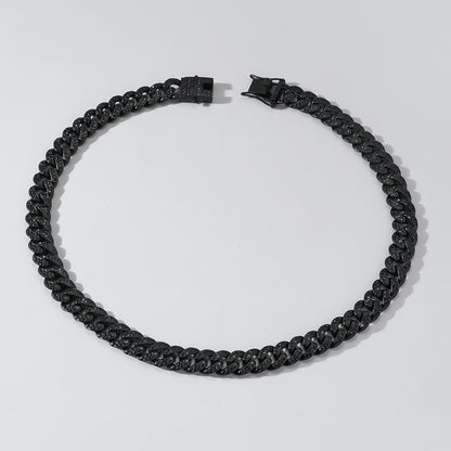 Hip Hop Style Full Diamond Cuban Chain Necklace