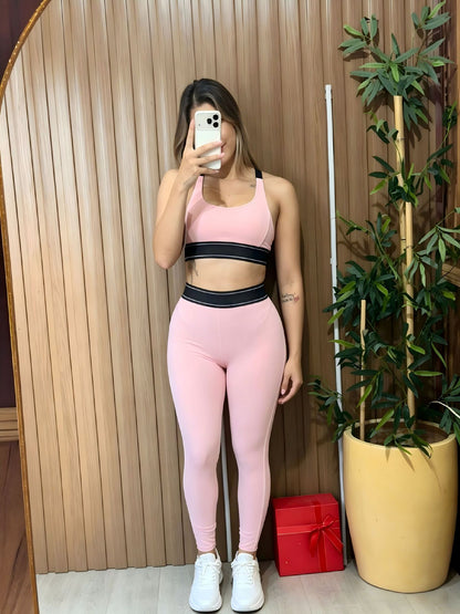 Yoga Sleeveless Push-Up Sports Vest High-Waisted Fitness Set