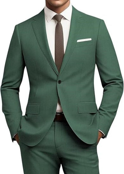 Veelzijdige effen zakelijke 3-delig kostuum