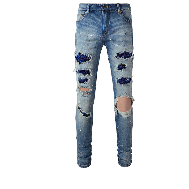 High-Street Trendy Distressed Jeans