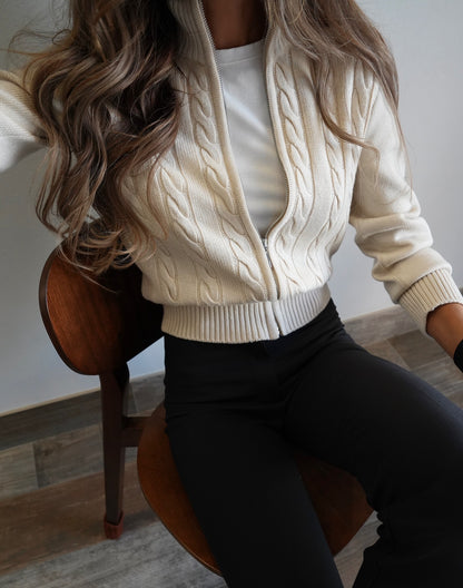 Loose Long Sleeve Textured Sweater