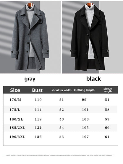Double-sided woolen coat