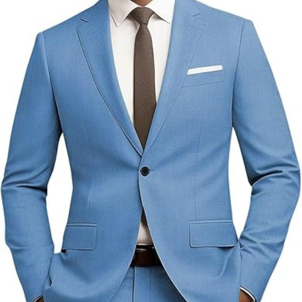 Veelzijdige effen zakelijke 3-delig kostuum