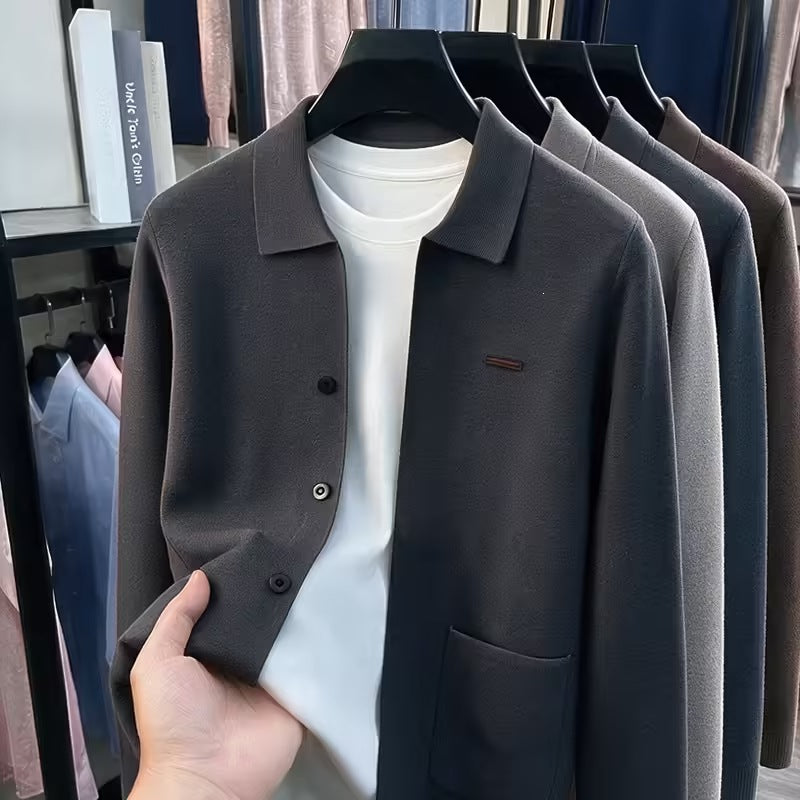 Mens Long Sleeve Knit Cardigan