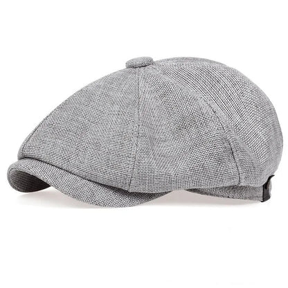 Linen Adjustable Beret Hat Vintage Style