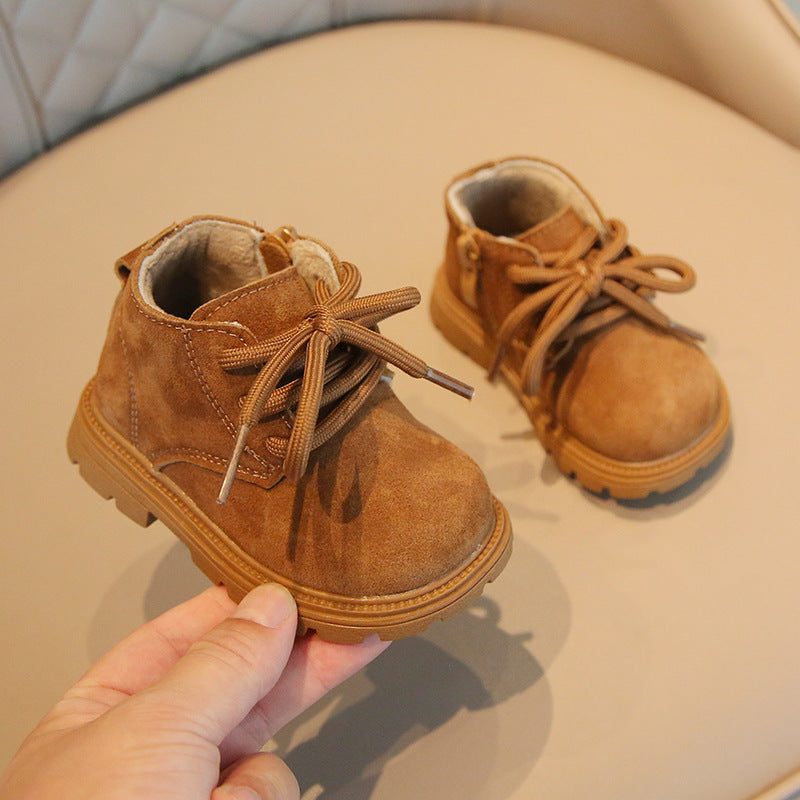 Children's fleece soft-soled Martens boots