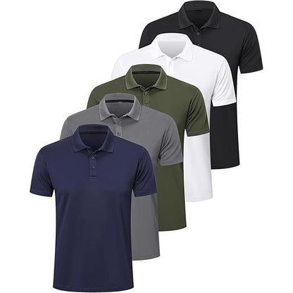 Mens Moisture Wicking Quick Dry Polo Shirt