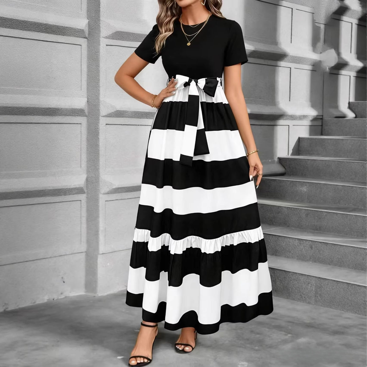 Elegant Short Sleeve Dress