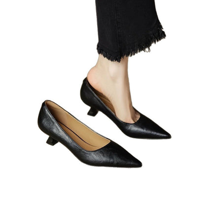 Elegant Pointed Toe Low Heel Shoes