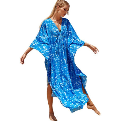 Loose Beach Cover Up Dress with Sun Protection