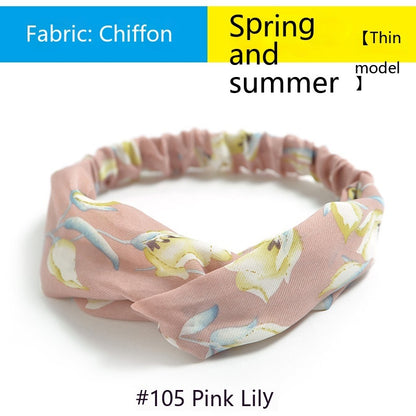 Elastische gekruiste chiffon hoofdband in Boheemse stijl