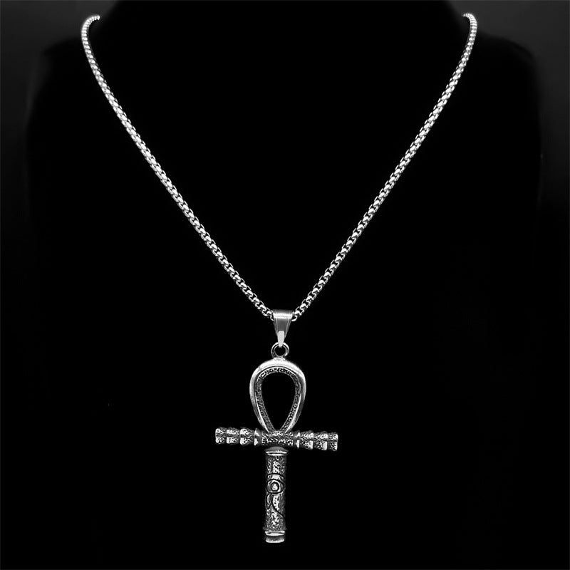 Pendant Necklace Retro Titanium Steel Scepter Men's Necklace Pendant