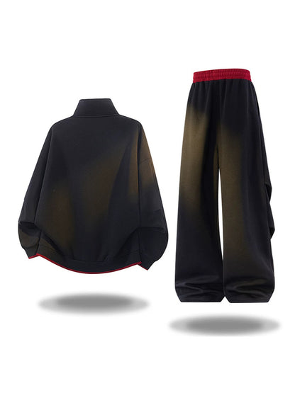 Mens Retro Cotton Blend Cardigan and Pants Set