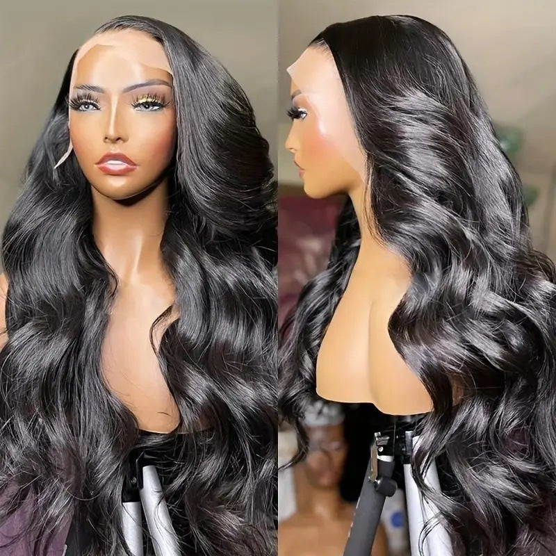 Golvend lang synthetische lace wig