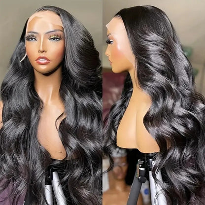 Golvend lang synthetische lace wig