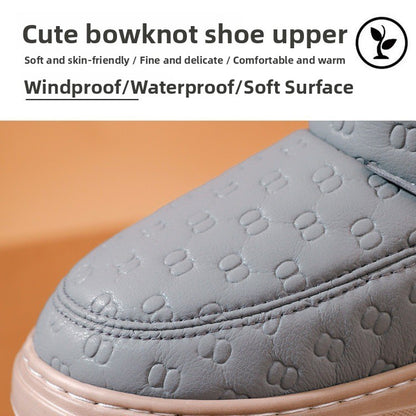 Waterproof Non-Slip Warm High-Top Home Slippers