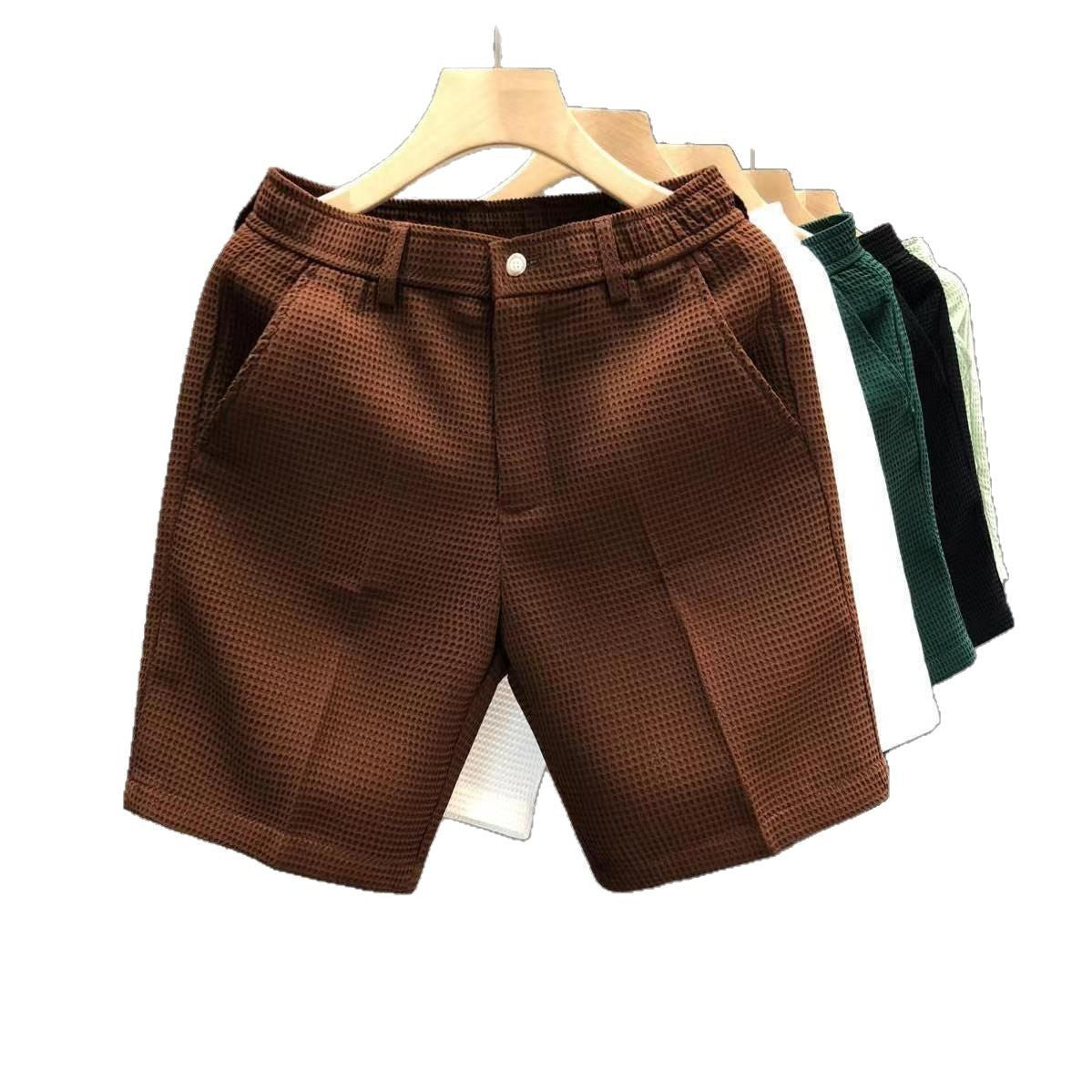 Zomer Dunne Cropped Heren Slim Fit Shorts