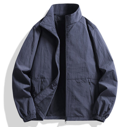 Casual heren jacket met opstaande kraag