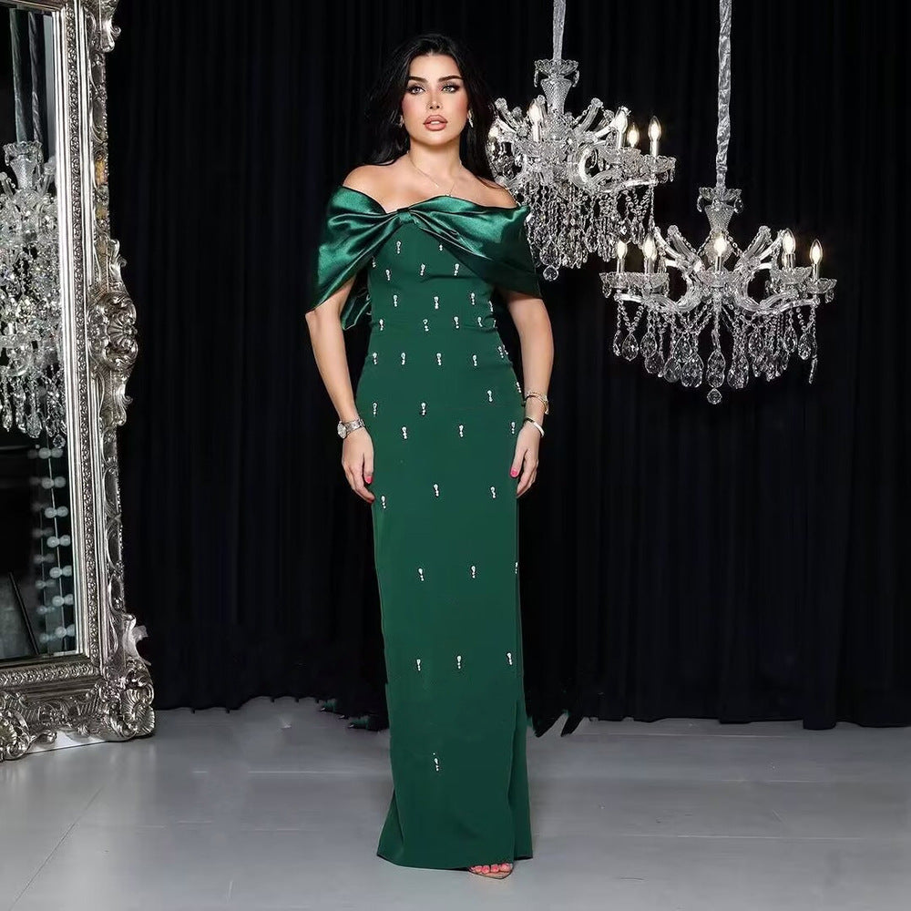 Bandage Off-Shoulder Long Dress