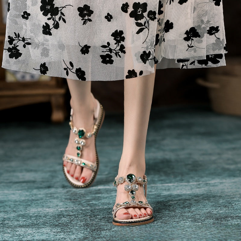 Women's Sandals with T-Strap