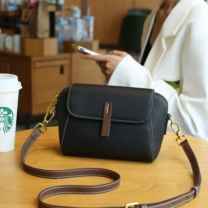 New Single-Shoulder Bag for Women, Made of Genuine Leather, Large-Capacity