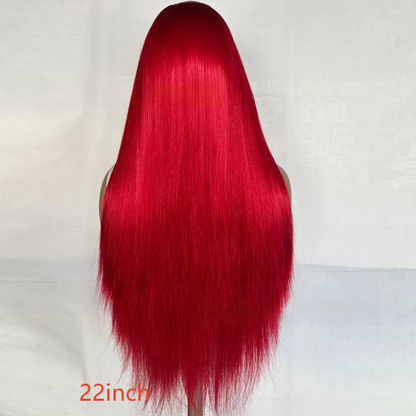 Long Straight Synthetic Wig Heat Resistant Front Lace