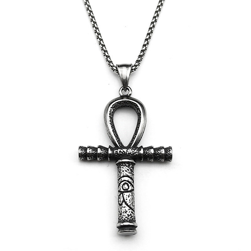 Pendant Necklace Retro Titanium Steel Scepter Men's Necklace Pendant