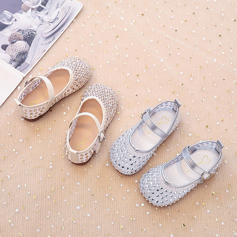 Girls Rhinestone Princess Shoes