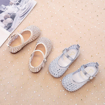 Girls Rhinestone Princess Shoes
