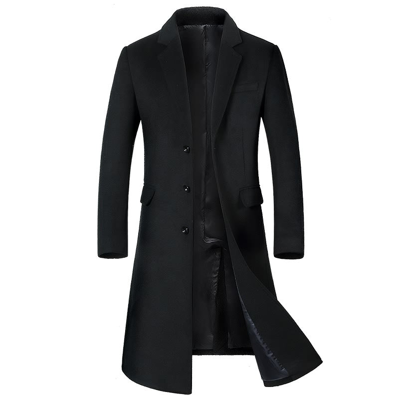 Mens Wool Blend Overcoat
