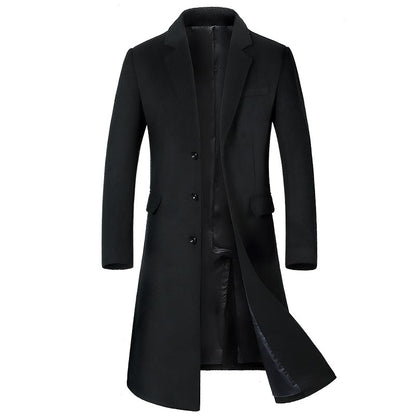 Mens Wool Blend Overcoat