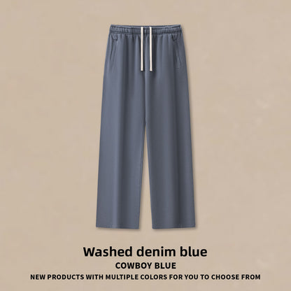 Heavyweight Washed Wide Leg Casual Pants
