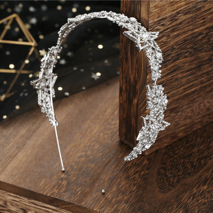 Bruid Haaraccessoires Vijfpuntige Ster Legering Diamant-gelegde Haarband