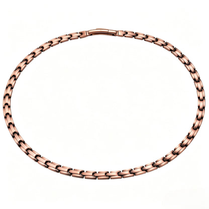 Vintage ketting van gevlochten koper unisex