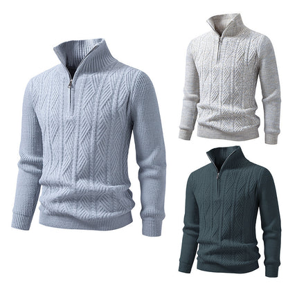 Men's short-sleeved knitted cardigan