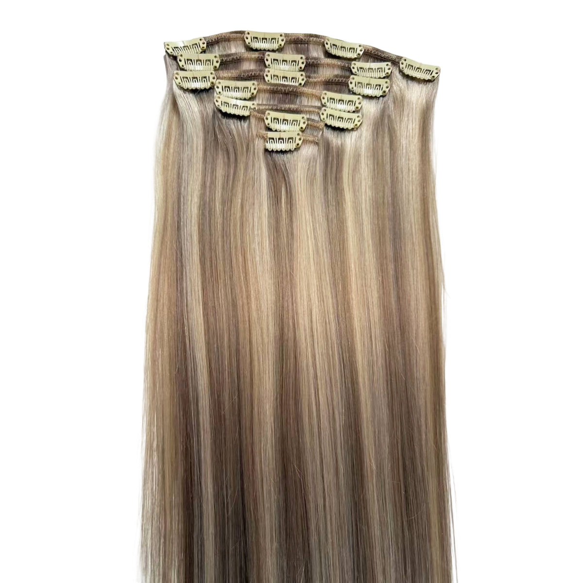 Invisible Clip-On Hair Extensions Real Human Hair