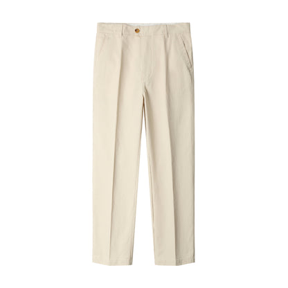 Men's Straight-Leg Cotton Casual Pants