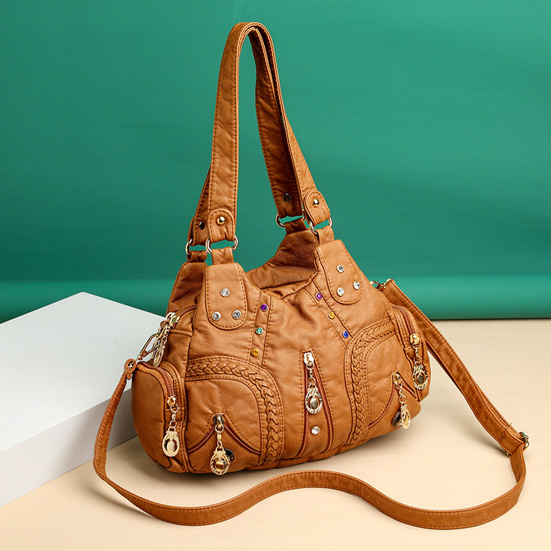 Trendy Patchwork Single-Shoulder Bag