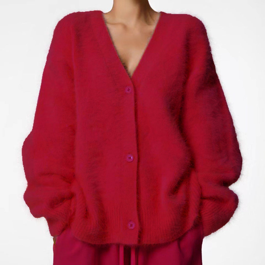 Womens Soft Long Sleeve Cardigan Sweater